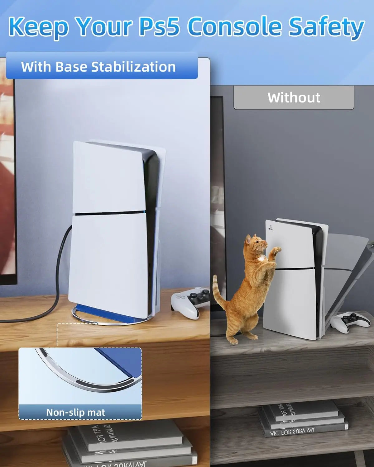 Suporte Vertical para PS5 Slim e Pro - Base Acessório PlayStation 5