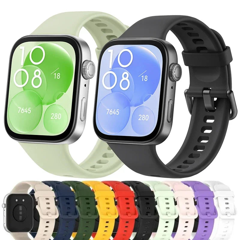 Pulseira Silicone Esportiva para Huawei Watch Fit 3