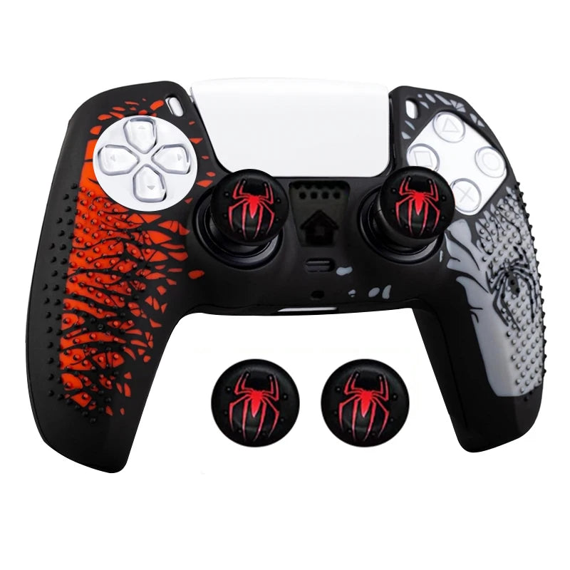 Silicone Grip Cover for PS5 DualSense Controller - Non-Slip with Sticker