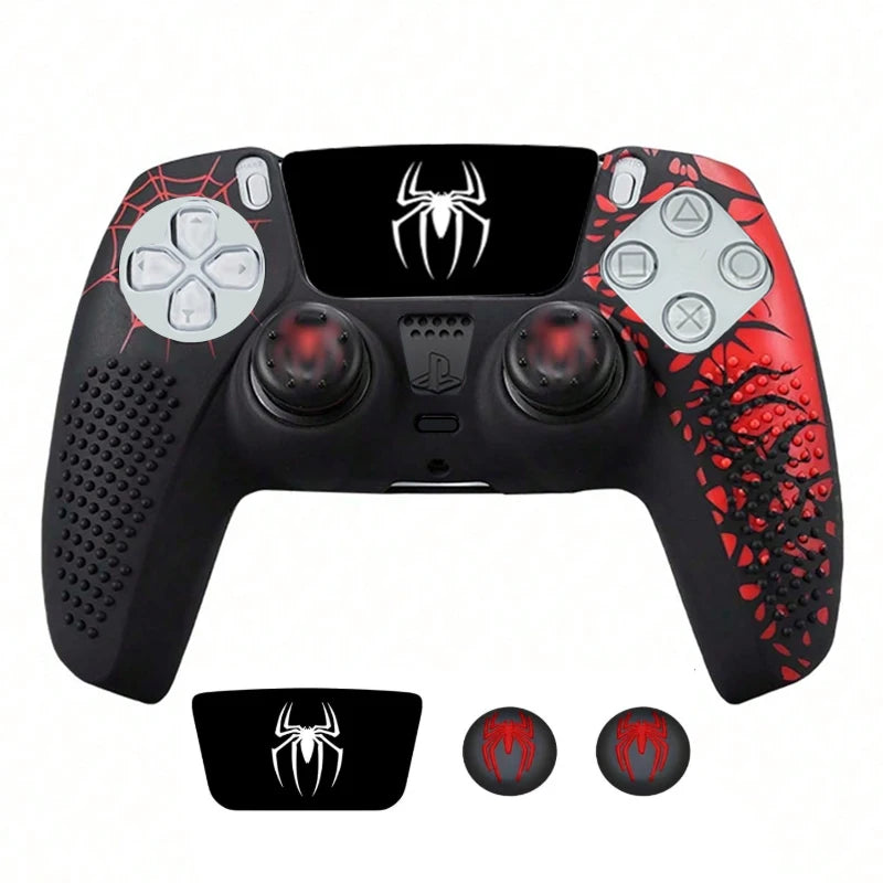 Capa Silicone com Grip para Controle PS5 DualSense - Antiderrapante com Sticker