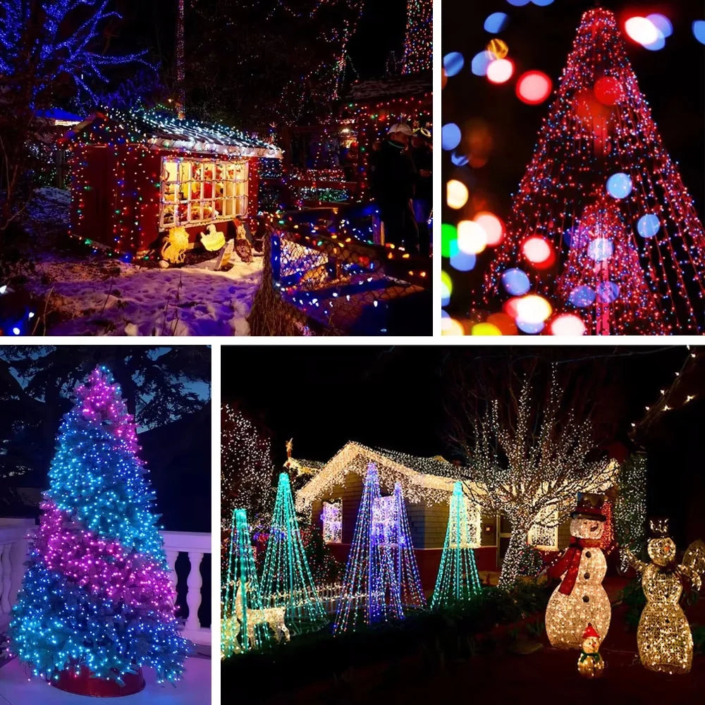 Luzes de Fada LED Bluetooth RGBIC 2-15m - Decoração Festa e Natal