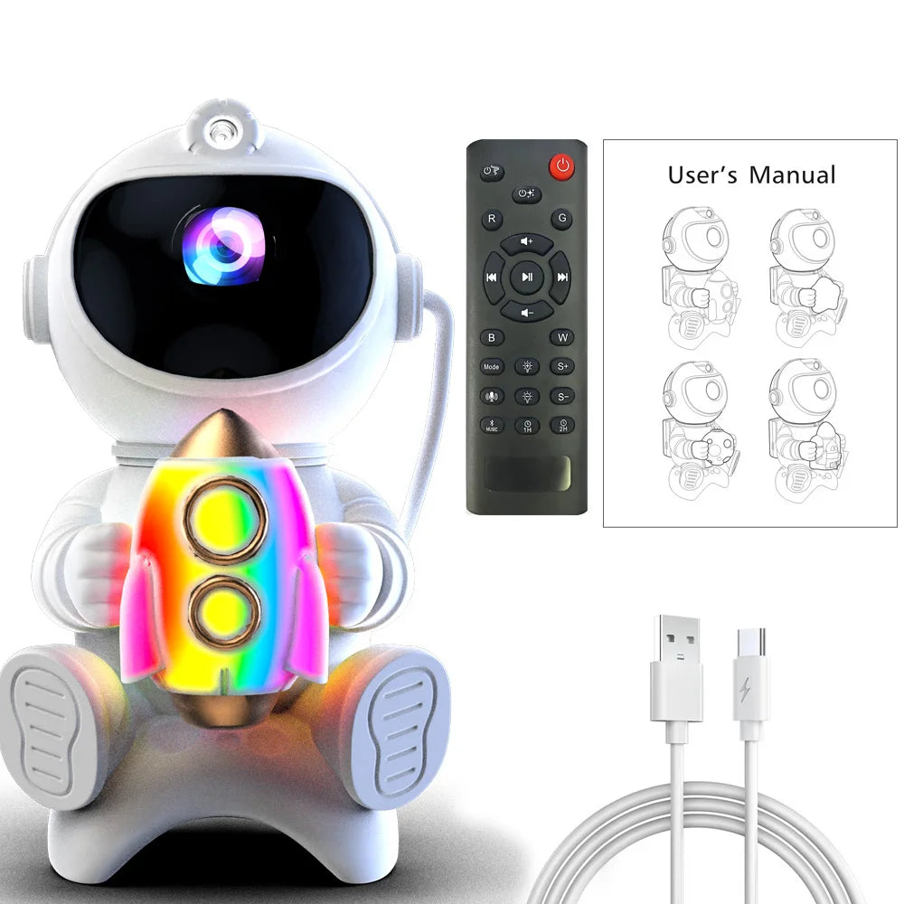 LED Astronaut Starry Sky Projector with Bluetooth Speaker