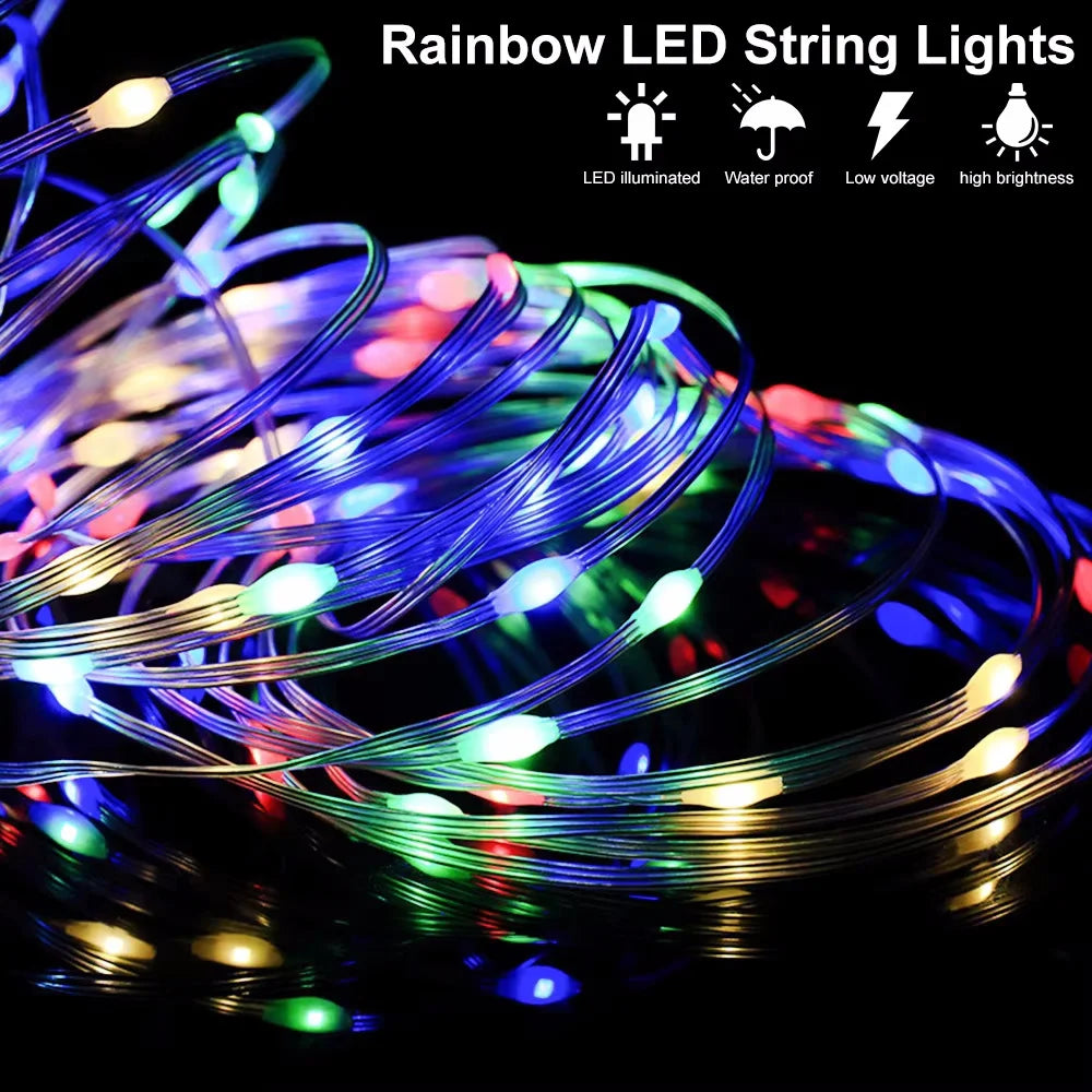 Luzes de Fada LED Bluetooth RGBIC 2-15m - Decoração Festa e Natal