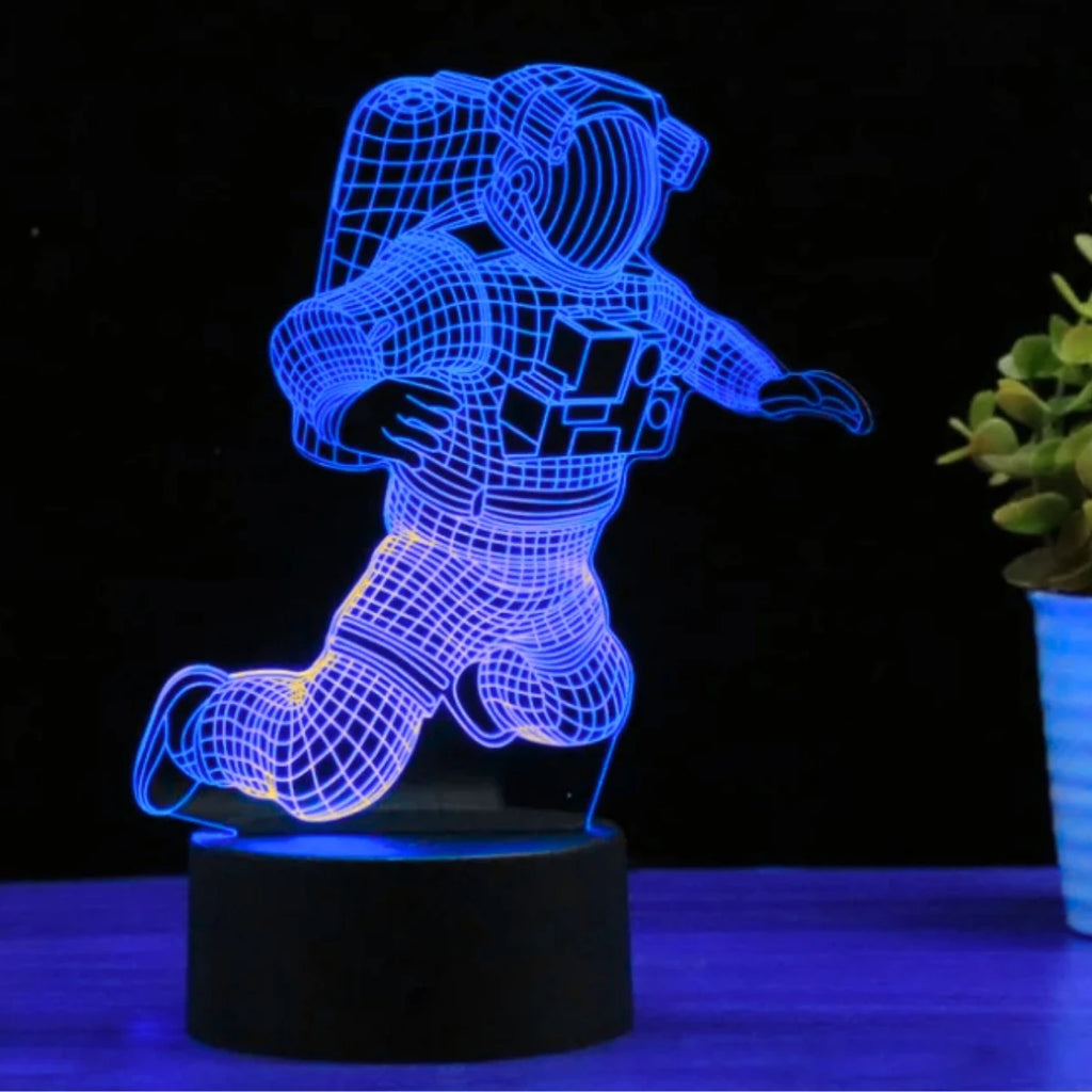 Luminária 3D Astronauta LED USB - Decoração de Mesa e Quarto