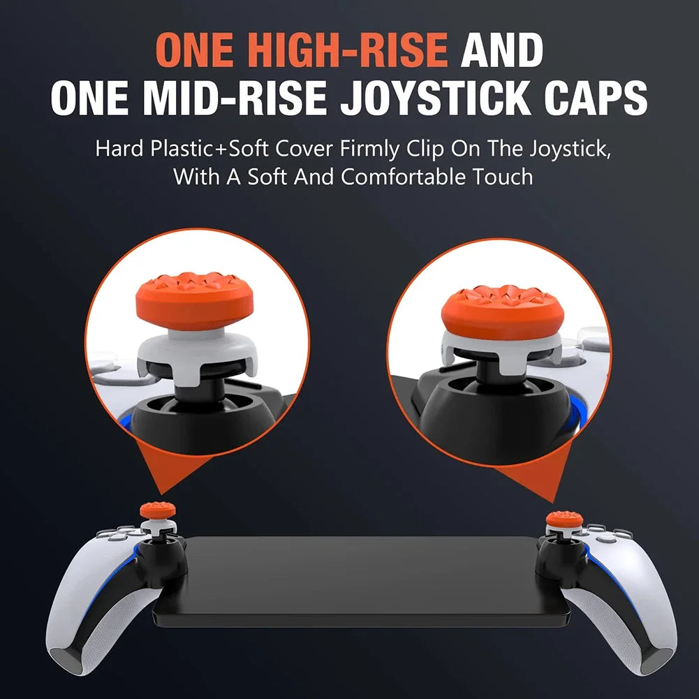 Kit Thumb Grips para Controle PS5 - 1 Alto e 1 Médio