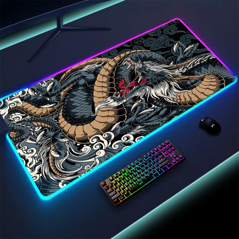 Chinese Dragon XXL Gaming Mousepad with RGB LED
