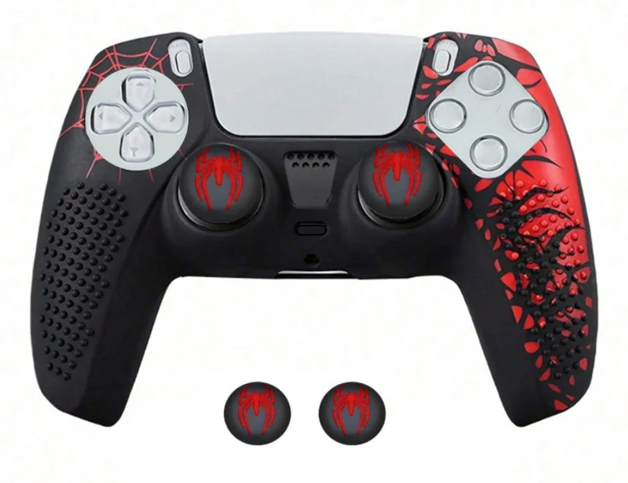 Silicone Grip Cover for PS5 DualSense Controller - Non-Slip with Sticker