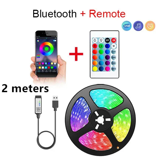 Bluetooth Smart App RGB LED Strip - Gamer Room and Christmas