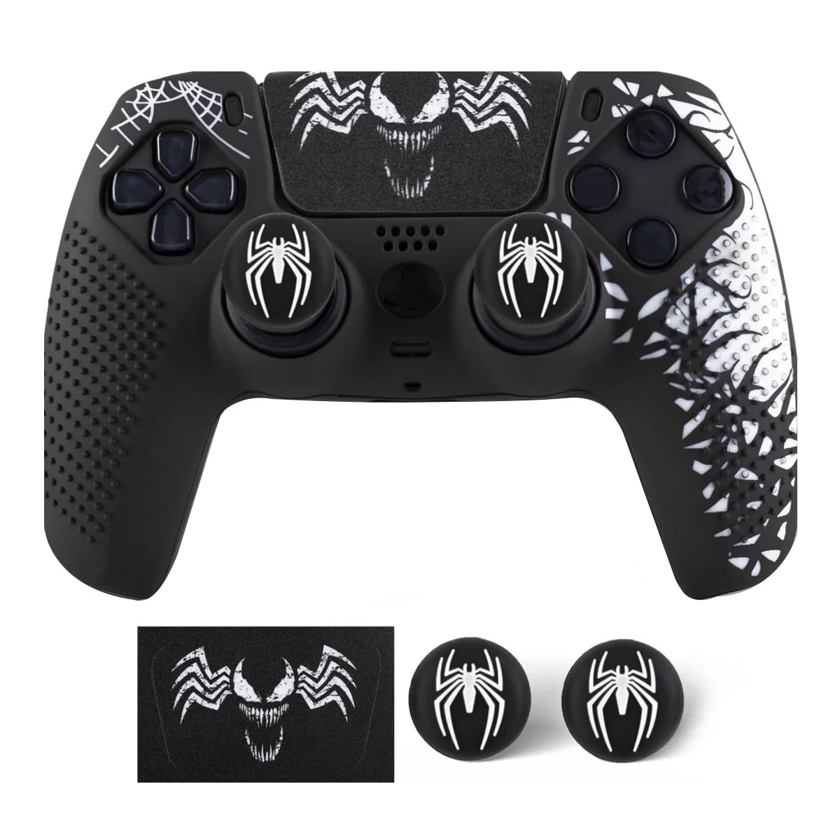 Silicone Grip Cover for PS5 DualSense Controller - Non-Slip with Sticker