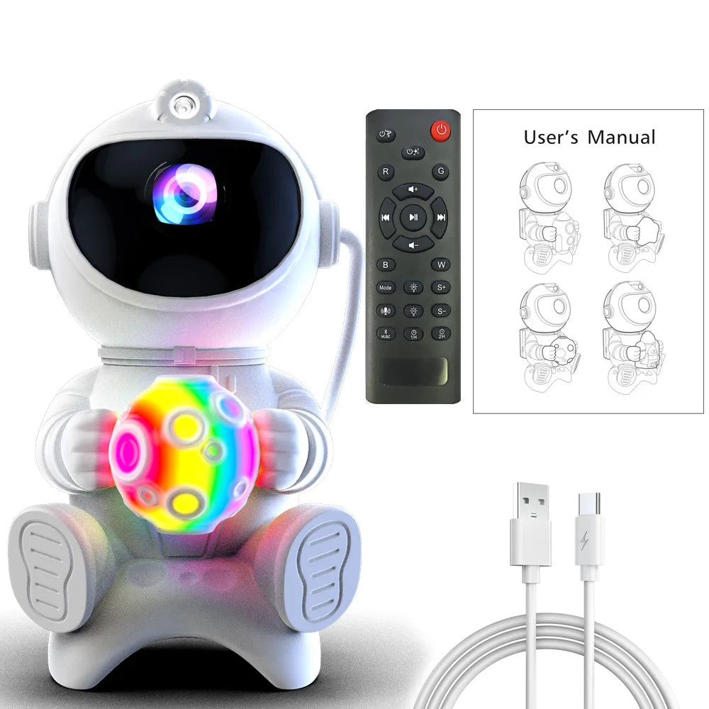 LED Astronaut Starry Sky Projector with Bluetooth Speaker