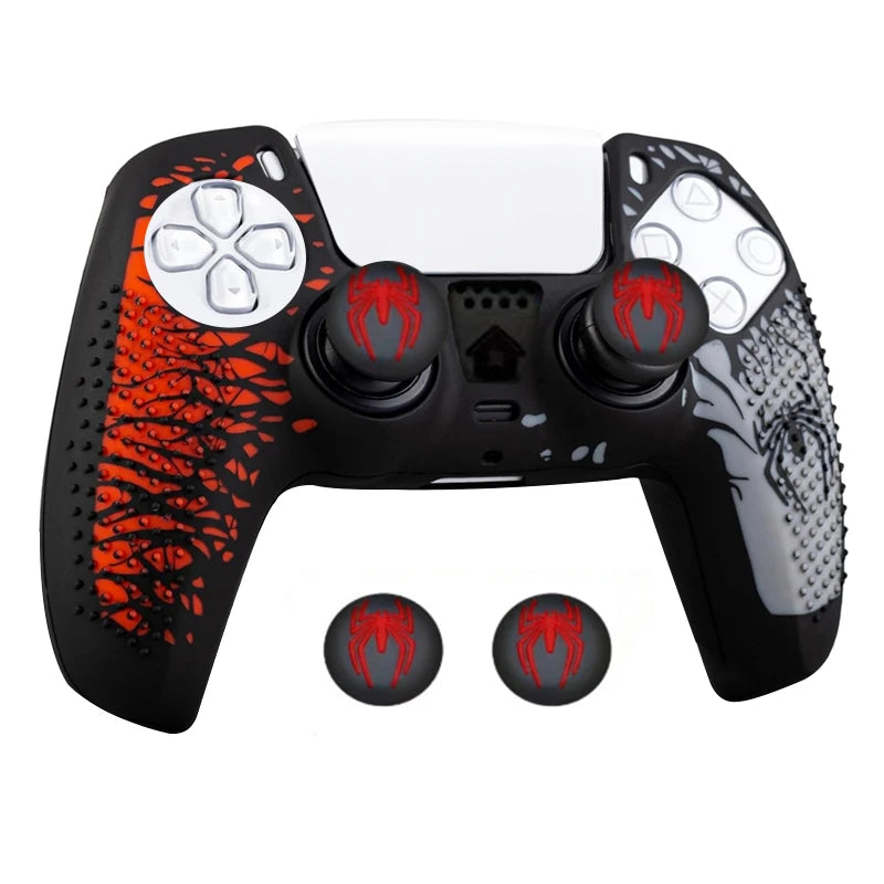 Silicone Grip Cover for PS5 DualSense Controller - Non-Slip with Sticker