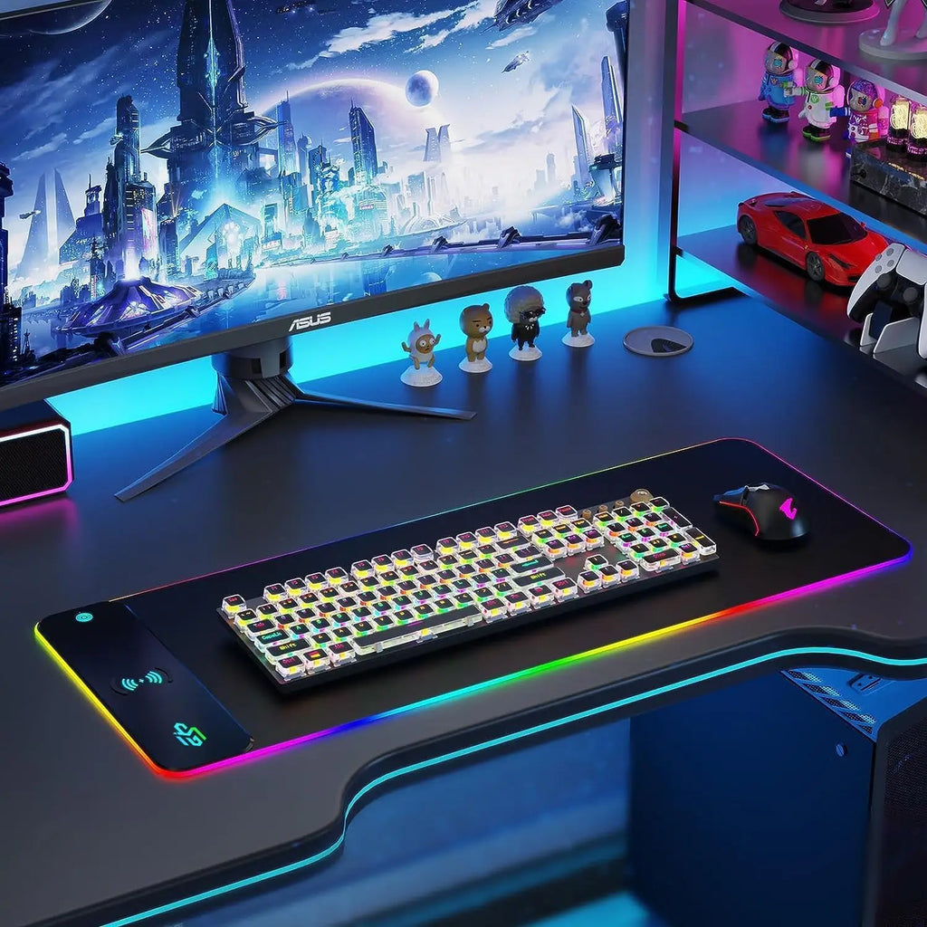 Mousepad Gamer RGB 80x30cm - 14 Modos de Luz