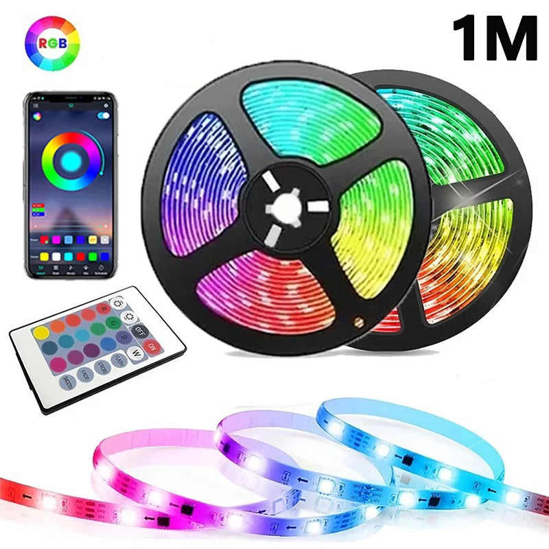 RGB USB LED Strip 1-30m with Remote Control - Decoration