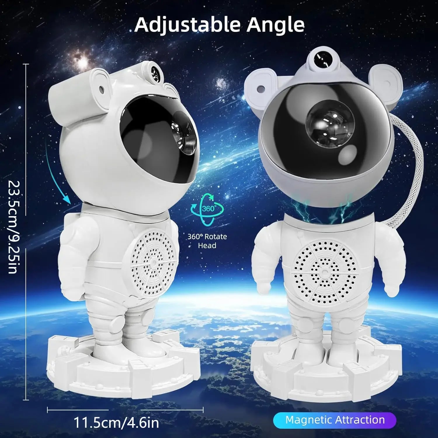 Projetor Astronauta Galáxia LED - Luz Noturna para Quarto