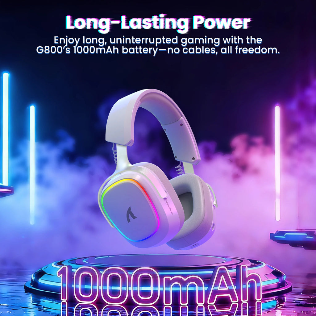 Headset Gamer G800 RGB - Baixa Latência, Microfone Removível