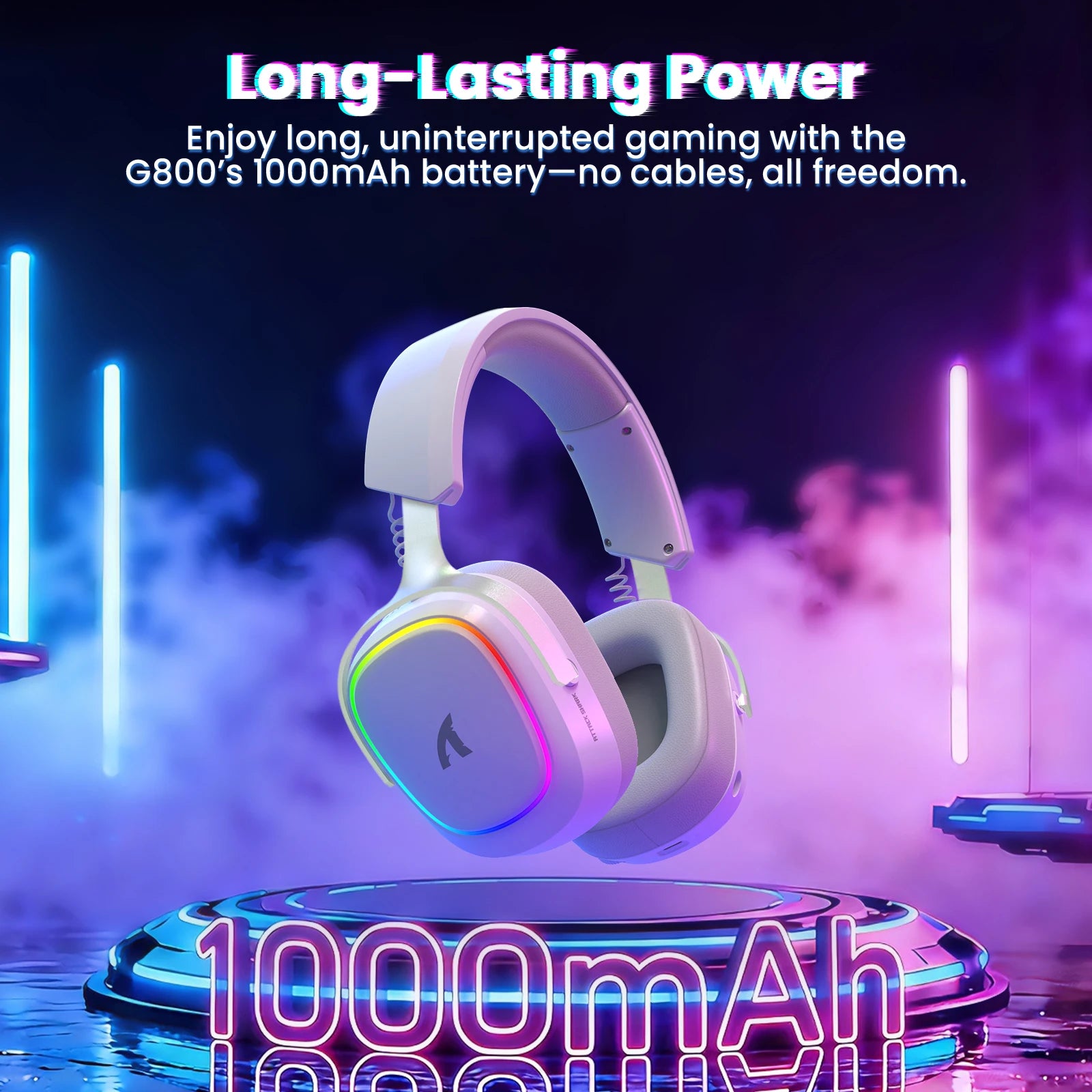 Headset Gamer G800 RGB - Baixa Latência, Microfone Removível
