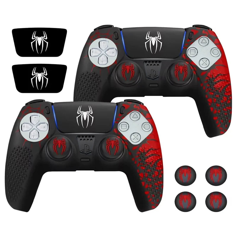 Silicone Grip Cover for PS5 DualSense Controller - Non-Slip with Sticker