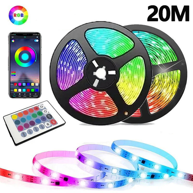 RGB USB LED Strip 1-30m with Remote Control - Decoration