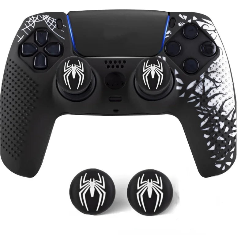 Silicone Grip Cover for PS5 DualSense Controller - Non-Slip with Sticker