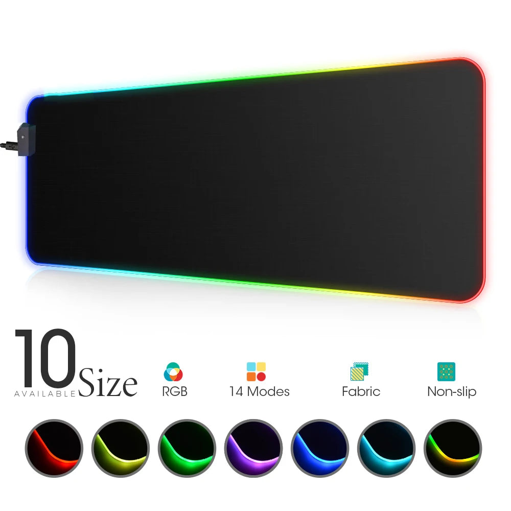 Mousepad Gamer XXL Dragão Chinês com LED RGB