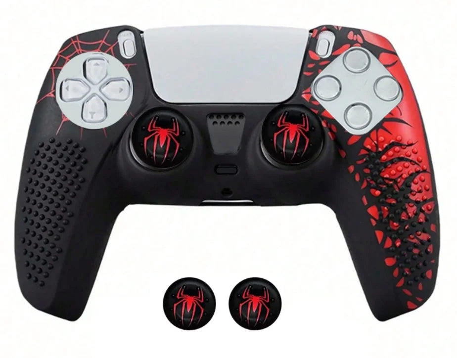 Silicone Grip Cover for PS5 DualSense Controller - Non-Slip with Sticker