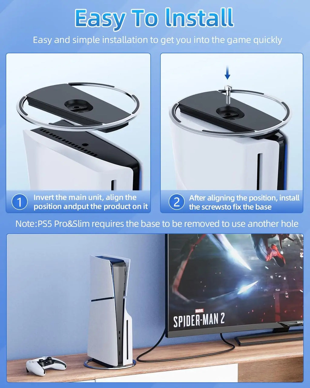Suporte Vertical para PS5 Slim e Pro - Base Acessório PlayStation 5