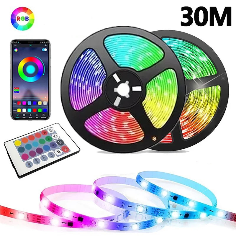 RGB USB LED Strip 1-30m with Remote Control - Decoration