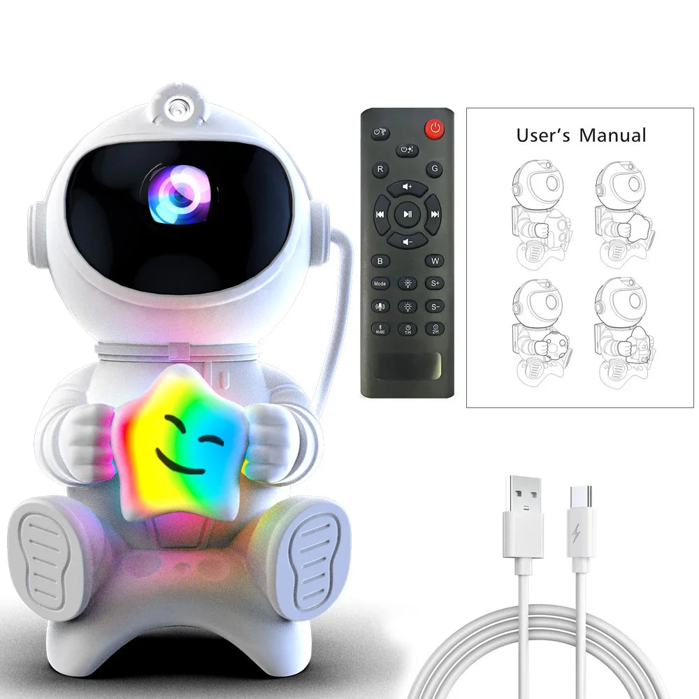 LED Astronaut Starry Sky Projector with Bluetooth Speaker